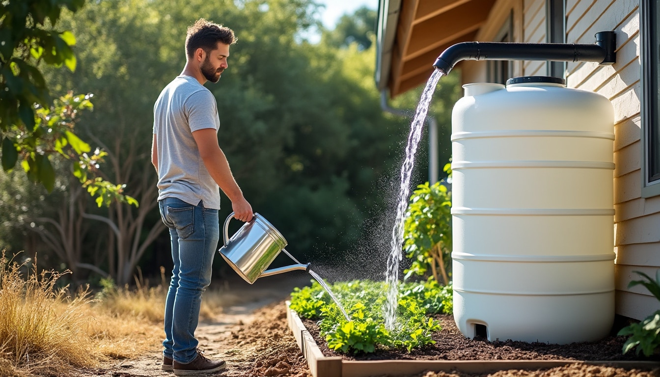 face aux sécheresses, un récupérateur d’eau de pluie aide à anticiper les restrictions, à préserver les ressources et à réduire votre consommation d’eau potable.