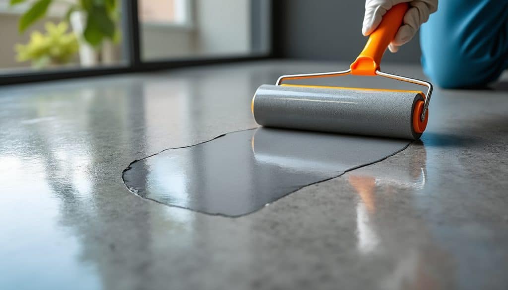 découvrez comment l'application d'un vernis de protection hydrofuge assure l'étanchéité parfaite du béton ciré, protégeant durablement vos surfaces contre l'humidité et les taches.