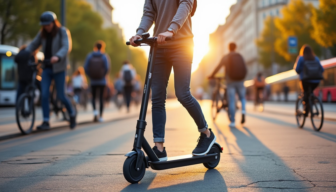 découvrez comment le pliage rapide facilite l'utilisation de la trottinette électrique dans les transports en commun, offrant praticité et gain de temps au quotidien.