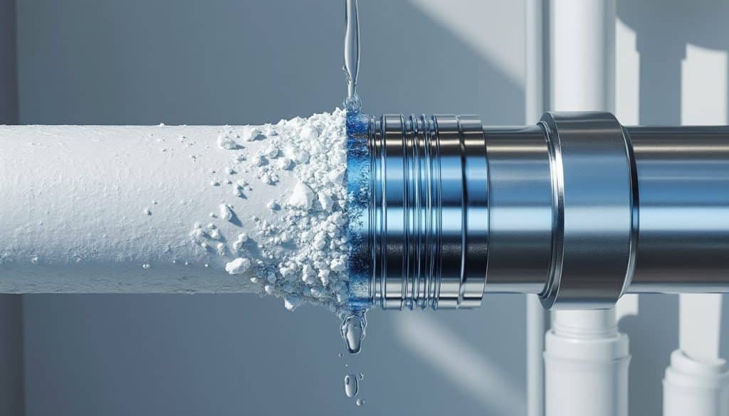 découvrez comment l'adoucisseur d'eau améliore l'élimination du calcaire dans la tuyauterie de votre maison pour protéger vos installations et prolonger leur durée de vie.