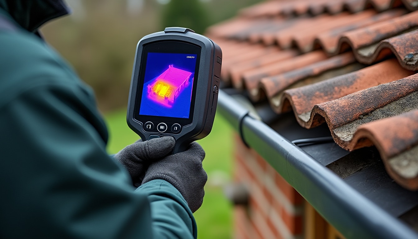 découvrez comment la caméra thermique aide à localiser les nids de frelons dissimulés dans les toitures, pour faciliter leur repérage et leur prise en charge.