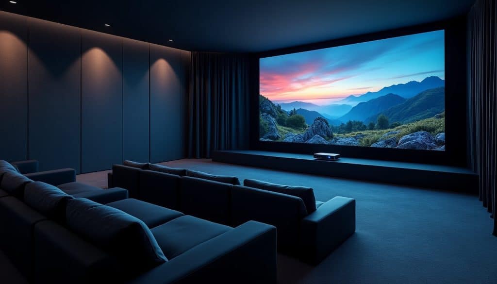 profitez d’une colorimétrie exceptionnelle et d’un contraste infini pour une expérience home cinéma immersive grâce au projecteur laser.