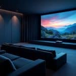 profitez d’une colorimétrie exceptionnelle et d’un contraste infini pour une expérience home cinéma immersive grâce au projecteur laser.